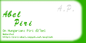 abel piri business card